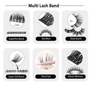 Faux Mink <b>Eyelashes</b> Wholesale Diy Pre-Cut Segmented Lash Extensions Segment Lashes Set <b>Under</b> Lash Clusters C Curl - Product Image 6