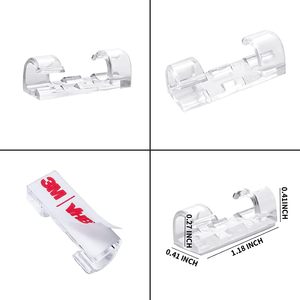 JNHot Sale Management Cable Clips Free Sample Plastic Transparent Finisher Wire Clamp Hot Selling Management Cable Clips - Product Image 2