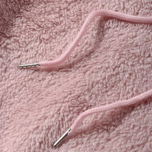 Sudadera con Capucha de Felpa Sherpa Personalizada con Orejas de Oso para Hombre, Sudadera Unisex, Sudadera con Capucha de Peluche Gruesa para Hombre - Product Image 4