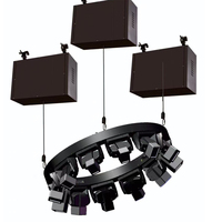 Treuil DMX512 avec matrice cinétique 12X60W RGBW faisceau de Rotation infini 24X0.5W RGB lumière de barre Laser complète pour boîte de nuit IP65 évalué