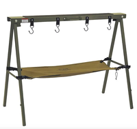 Support d'accessoires suspendus de camping détachable en aluminium et portable léger pour l'extérieur avec crochet