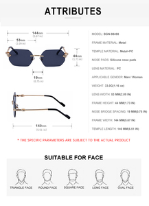 Lunettes <span class=keywords><strong>de</strong></span> <span class=keywords><strong>soleil</strong></span> tendance Partagas pour hommes, monture polygonale sans bords, tête <span class=keywords><strong>de</strong></span> léopard, protection UV400, personnalisables avec logo, vente en gros - Product Image 6