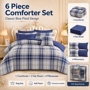 Wholesale Cotton Touch Feeling 6 Pcs Duvet Set with Matching Curtains Floral Printed <b>king</b> <b>Size</b> Comforter Sets Bedding <b>Sheet</b> Set - Product Image 2