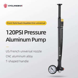 Pompe à vélo portable 120 PSI, gonfleur de pression pour vélo de montagne, pompe à air pour fourche et <span class=keywords><strong>amortisseur</strong></span> arrière, <span class=keywords><strong>compresseur</strong></span>, valve Schrader - Product Image 4