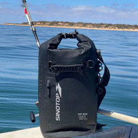 Sac à dos étanche Roll Top 20L pour usage extérieur, grand sac de rangement pour kayak, plage, pêche