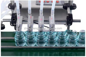 เครื่องบรรจุของเหลวแบบตั้งโต๊ะอัตโนมัติแบบสายพานลำเลียงสี่หัว สำหรับบรรจุขวดแก้ว น้ำ น้ำมัน เครื่องสำอาง และเครื่องดื่ม - Product Image 3