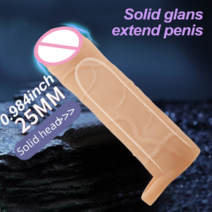 Manchon de pénis en silicone médical unisexe pour l'agrandissement, manchon de pénis flexible réutilisable super grand pour homme, pour agrandir et prolonger le <span class=keywords><strong>plaisir</strong></span> - Product Image 2