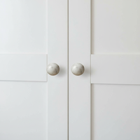 Poignée de porte de placard sphérique en marbre blanc de Carrare naturel moderne pour la décoration intérieure, salle de bain, salon, armoire