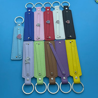 Porte-clés en cuir coloré avec lettres personnalisées de 8 mm et 10 mm de largeur, étiquette métallique, porte-clés en métal