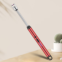 Nouveau type 2026 – Briquet de cuisine extérieur rechargeable par USB, portable, électronique, en métal, avec verrou de sécurité pour cuisinières à gaz et respectueux de l'environnement