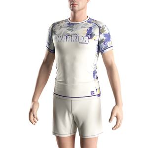 Ropa Deportiva de Jiu-Jitsu Americana, Camisetas y Pantalones de Compresión para Hombre, Uniforme de BJJ, Camiseta Deportiva de Manga Corta Blanca de Poliéster para Hombre - Product Image 5