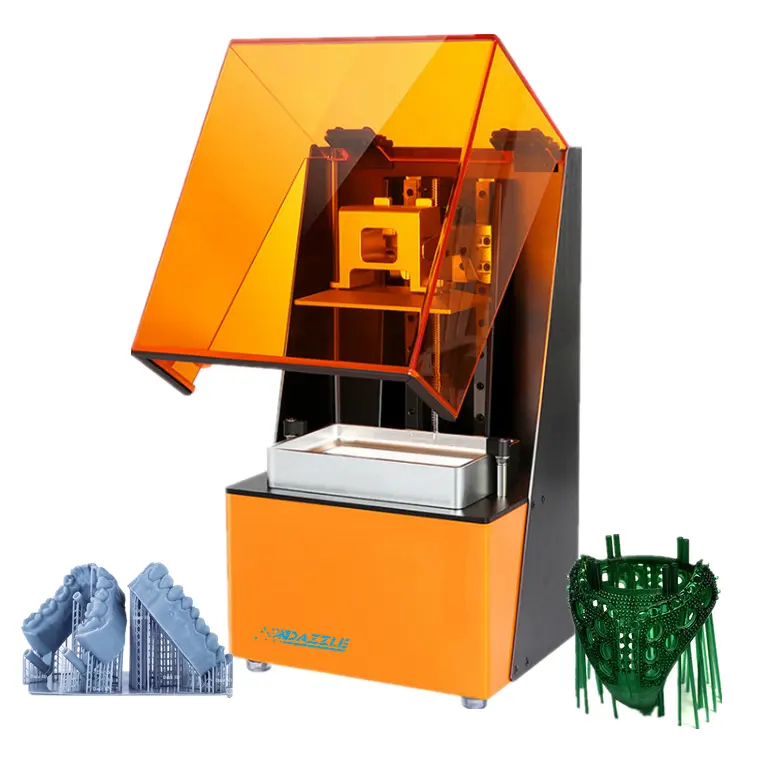 Abbagliante inpresora stampante 3d LCD 3D stampanti digitali cera stampante 3d catena che fa macchina per gioielli