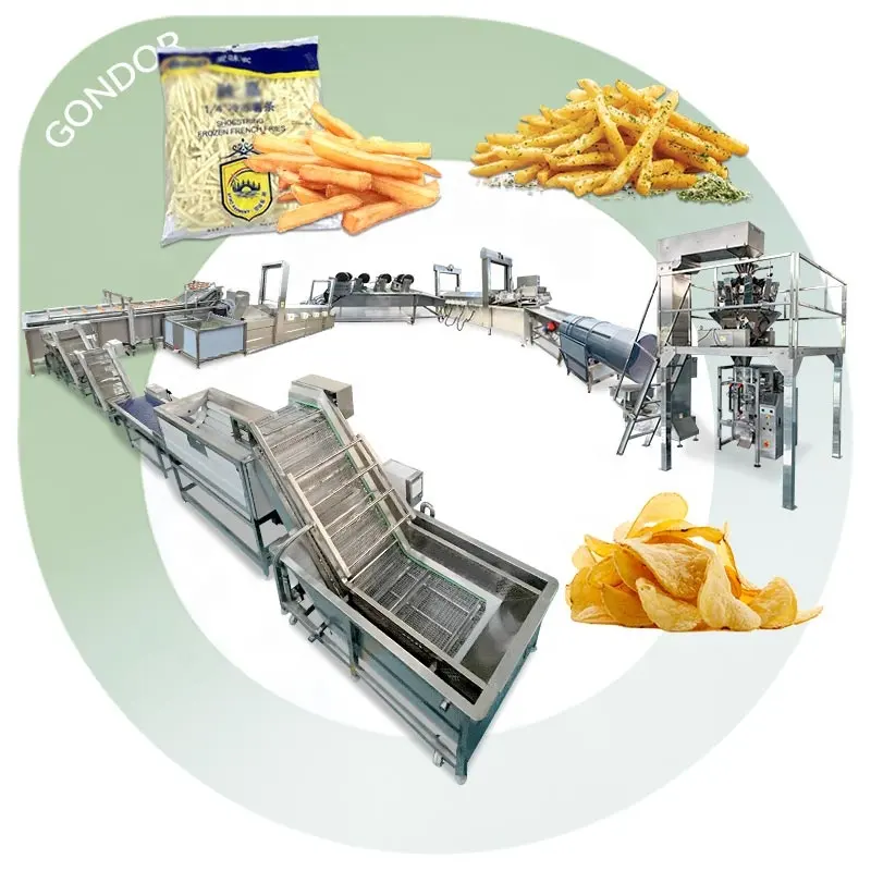 Voll automatische Sweet Turkey Preis Gefrorene Patatos Pommes Frites Kartoffel Produktions linie Chip machen Maschine zu Kartoffel