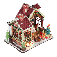 Scène du Pavillon Chaleureux de la Nuit Sainte, Cabane DIY à assembler soi-même, Maison miniature, Modèle de construction en bois, Jouet Missile Bear, Échelle 1:12