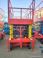 Plateforme élévatrice mobile à ciseaux robuste, capacité de levage hydraulique de 500 kg, table élévatrice en acier, vitesse de 4-6 m/min pour usine industrielle