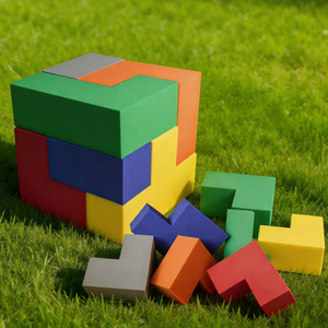 Nouveauté 2026 - Blocs de construction pour enfants en EVA personnalisés en forme de <span class=keywords><strong>Tetris</strong></span> |   Ensemble de jeu de construction éducatif pour la maternelle - Product Image 2