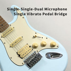 Kit de guitare électrique pleine grandeur de 39 pouces avec corps solide Matte Nburst Paint Beginner Amplifier Bag Capo Strap Strings - Product Image 4