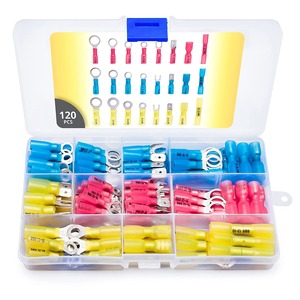 Conectores Termocontraíbles Redondos Impermeables para Ingeniería Química, 120 Piezas, Tipo Crimp, Estilo Europeo, 10-22 AWG - Product Image 2