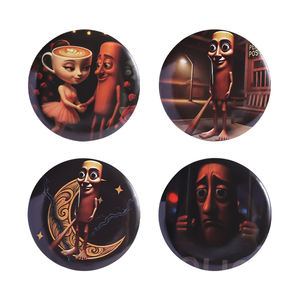 Broche en métal souple en fer blanc, motif animaux IA créatifs et mèmes italiens, pour chapeau, sac, revers, bijou, cadeau pour fans et amis - Product Image 1