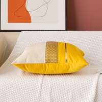 Housse de coussin carrée tissée de luxe 100 % polyester, amovible, avec logo personnalisé pour la maison, le bureau, le canapé, la voiture