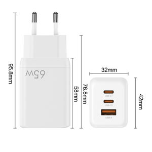 EN62368ชาร์จเร็ว GAN PD 65W GAN PPS ที่ชาร์จ USB PD QC ที่ชาร์จติดผนังสำหรับโทรศัพท์มือถือไอแพดแท็บเล็ต Iphone14 - Product Image 3