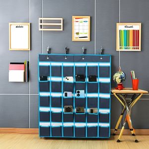 30 <b>Grid</b> Non-woven Transparent Hanging Bag Phone Bag Door Hanging Organizer Classroom Pocket Chart Sundries Storage Bag - Product Image 3
