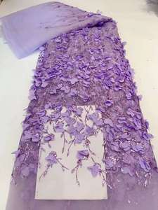 Chất Lượng Cao Căng Thời Trang Sinh Thái Thân Thiện Thanh Lịch Tua Rìa Thêu Đầy Đủ Sequins Ren Cô Dâu Vải Đính Cườm Sang Trọng - Product Image 2