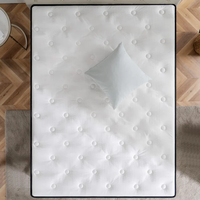 Matelas en mousse à mémoire de forme gel orthopédique personnalisé à 5 zones avec ressorts ensachés et massage, roulé dans une boîte