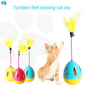 Jouet interactif pour <span class=keywords><strong>chat</strong></span> en forme de plume, en PP écologique, style dessin animé, avec boule auto-rotative et <span class=keywords><strong>distributeur</strong></span> de friandises, vente en gros - Product Image 2