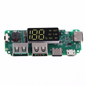 18650 Lithium Battery Charging Module with Digital Display - <b>5V</b> 2.4A/2A/<b>1A</b> Boost Module & Dual <b>USB</b> Outputs - Product Image 5