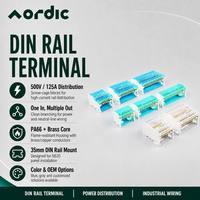 Boîtier de jonction AORDIC 413, barre omnibus à montage sur panneau électrique, connecteur de fil à vis, bornier sur rail DIN