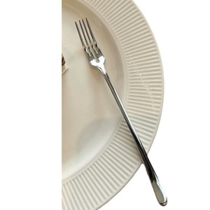 Stainless Steel Fruit Fork Round Perforated Design Party Dessert Serving Utensil - Product Image 5