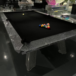 Mesa <span class=keywords><strong>de</strong></span> Billar <span class=keywords><strong>de</strong></span> Acrílico <span class=keywords><strong>Transparente</strong></span> <span class=keywords><strong>de</strong></span> 9 pies con Superficie <span class=keywords><strong>de</strong></span> <span class=keywords><strong>Pizarra</strong></span> para Entretenimiento en Interiores, Mesa <span class=keywords><strong>de</strong></span> Billar para el Hogar, Bar o Club - Product Image 4