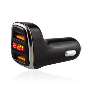 Chargeur de voiture OEM 12/24V double USB 10.5W 2 en 1 ensemble chargeur de voiture LCD avec câble Micro Usb charge fiable dans la voiture - Product Image 1