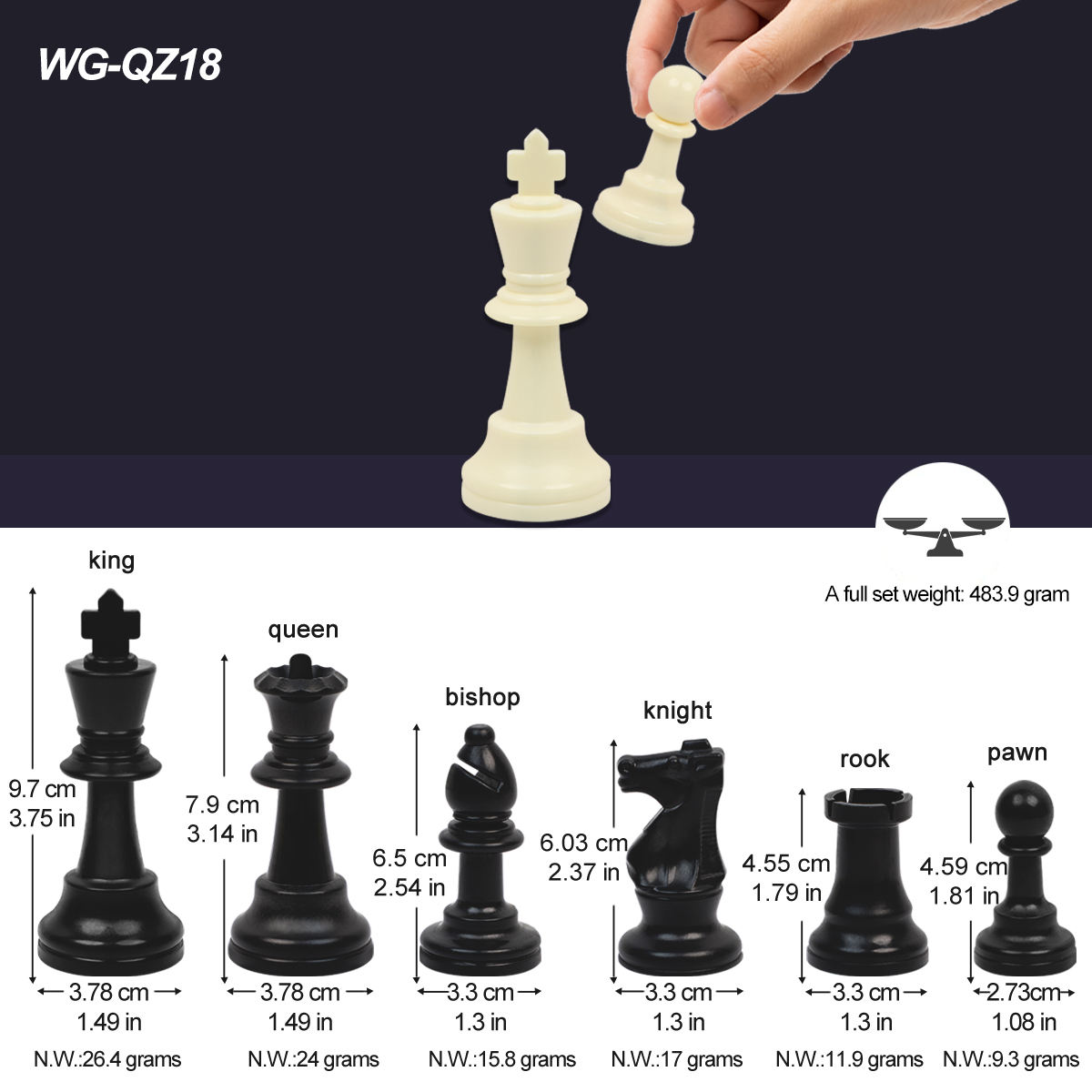 WG-QZ18 저렴한 가격 체스 조각 PP 체스 세트 32/34 체스 조각| Alibaba.com