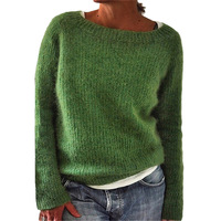 2023 vente chaude pull à col haut pour dame en gros grande taille laine tricot pull uni chaud hiver pull