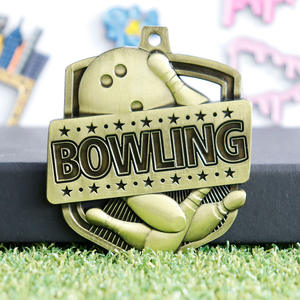 China Fabrik Werbe geschenke direkt Verkauf billige Sport medaillen benutzer definierte 3D/2D Ehre 123st Auszeichnungen Souvenir Metall Bowling Medaille - Product Image 4