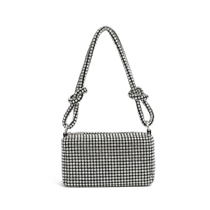 Collezione estiva donna nuova moda geometrica quotidiano borse a tracolla in pelle sintetica con catena di diamanti all'ingrosso per giovani donne - Product Image 3