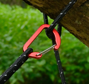 4 # हैममॉक डी आकार फ्लैट वायर गेट मिनी कारबिनर क्लिप - Product Image 4