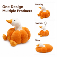 Peluche personnalisée en forme d'oie, anti-stress, en tissu ultra doux, fabrication OEM/ODM, poupée de personnage en peluche pour IP originales, directement de l'usine