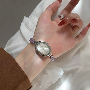 Montre pour femme LAN-201, nouvelle chaîne, plaque elliptique, style simple, rétro, montre à quartz - Product Image 6