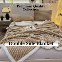 Couverture en polaire sherpa à rayures, douce et hypoallergénique, en fausse fourrure de lapin, anti-boulochage, teinture réactive, logo personnalisé, commande en gros