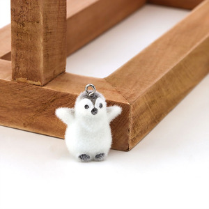 フロック樹脂3Dペンギンチャームかわいい動物ペンダントDIY手作りキーホルダー携帯電話バックパックペンダントジュエリーアクセサリー - Product Image 4