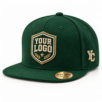 Casquettes Snapback Performance Personnalisées en Gros, Casquettes de Baseball Structurées à 6 Panneaux, Couronne Haute, Visière Plate, Broderie 3D pour le Sport