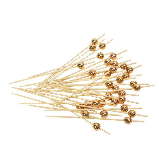Bamboo Skewers Burger Restaurant Craft Bead Fruit Bamboo Picks for Parties