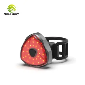 Hot sales good quality USB Rechargeable waterproof smart bike light rear tail back bicycle light