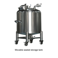 200 Ltr 500Kg tambour d'eau de stockage mobile santé magasin d'aliments Pot réservoir de stockage en acier inoxydable fabricant