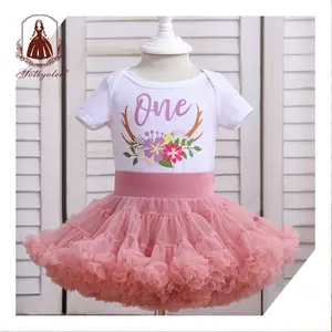 Boutique Fashion Dance Pettiskirt Christmas Cute Short Mini Infant Ruffles Girl Tutu Skirt For 1-6 Years