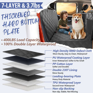 شاحنات متعددة الوظائف مقاومة للماء <span class=keywords><strong>Pet</strong></span> وhammock الكلب المقعد الخلفي أسود غير قابل للإنزلاق سيارة - Product Image 5