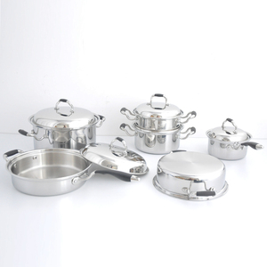 Utensilios de cocina de <span class=keywords><strong>acero</strong></span> <span class=keywords><strong>inoxidable</strong></span> sin agua de 3 capas, 21 Uds., juego de ollas y <span class=keywords><strong>sartenes</strong></span> de grado de <span class=keywords><strong>acero</strong></span> quirúrgico 304 con huevera para cocinar - Product Image 3